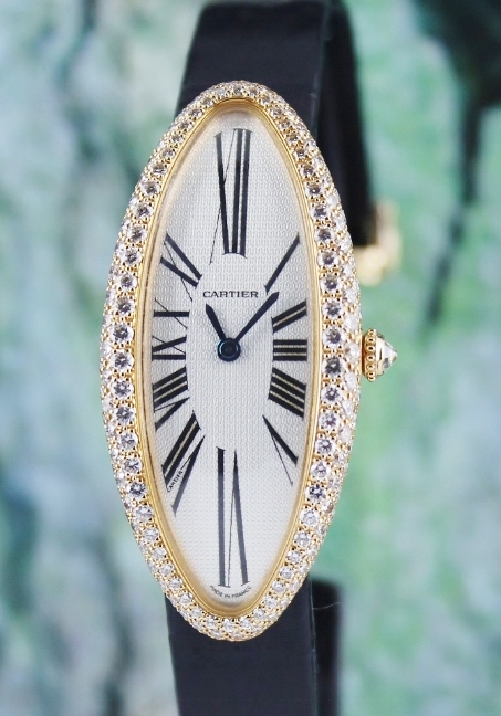 (image for) Cartier Baignoire Allongee 18K Rose Gold Manual Winding Factory Diamond Case / 2515